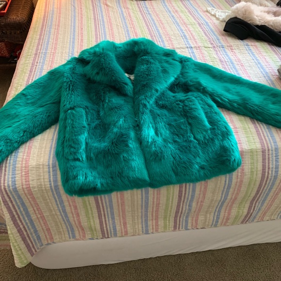 dvf faux fur coat